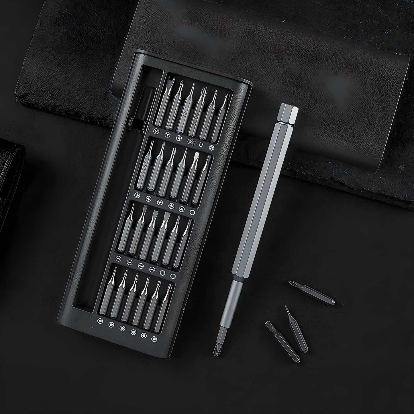 Compact 24-Piece Precision Toolkit for Every Repair